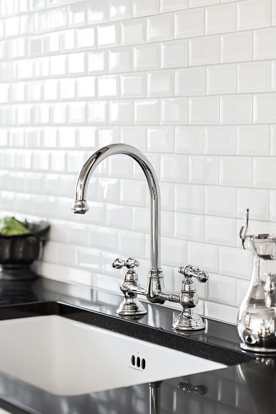 Best Black And White Kitchen Wall Tile Ideas For A Modern Look