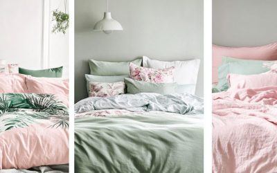 Bedding Inspo Ideas In Green And Pink For A Stylish, Refreshing Bedroom