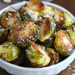 roasted garlic parmesan brussels sprouts