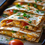 sheet pan quesadillas chicken