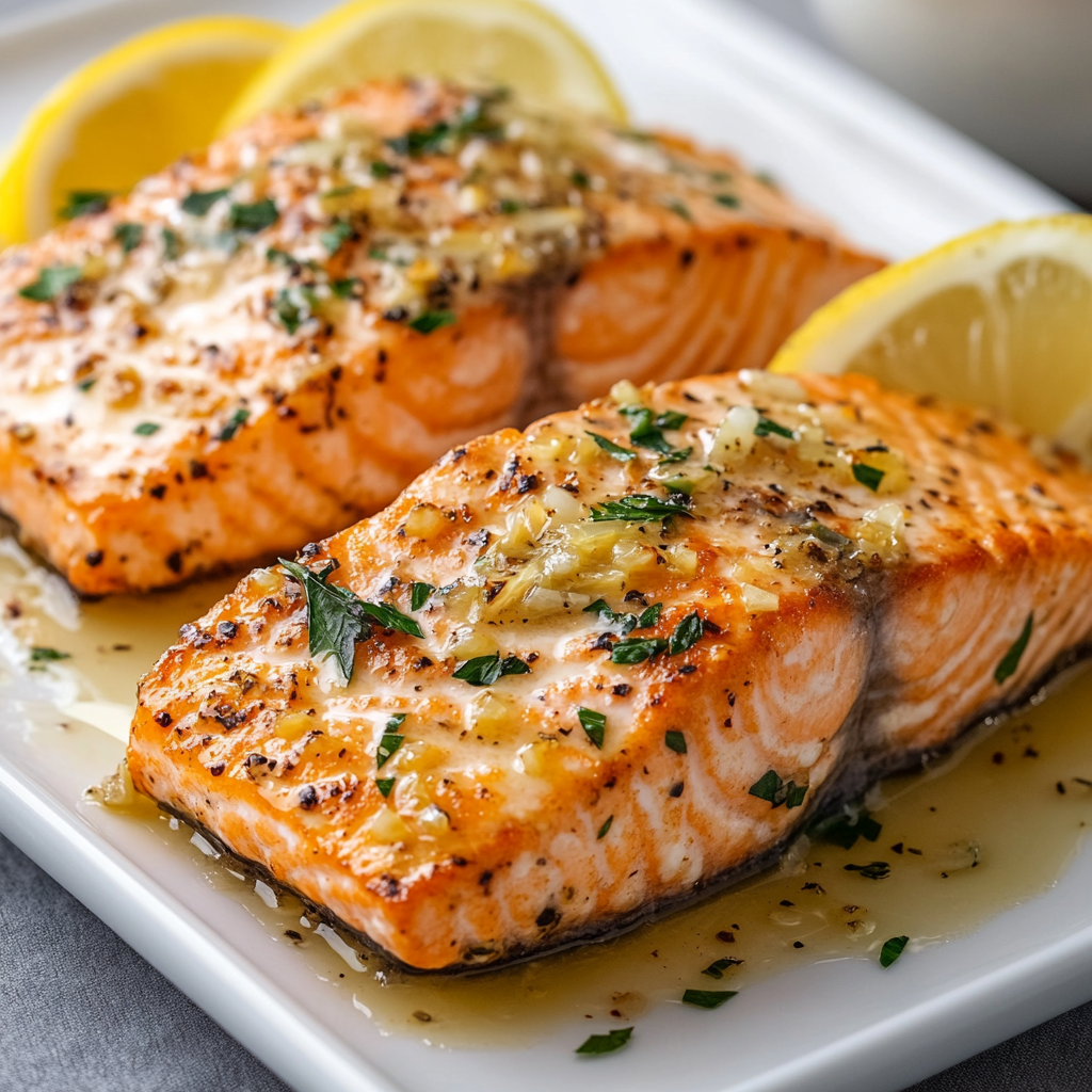 lemon garlic baked salmon