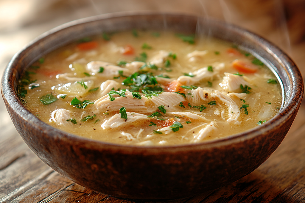 slow cooker chicken & rice soup