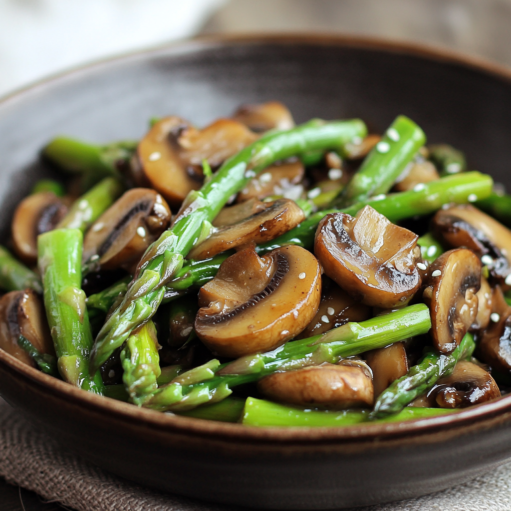 asparagus and mushroom stir fry