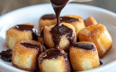 Churro Bites with Chocolate Drizzle: A Mini Treat with Major Flavor