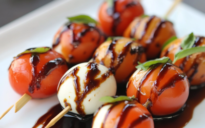 Mini Caprese Skewers with Balsamic Glaze: The Perfect Bite-Sized Appetizer