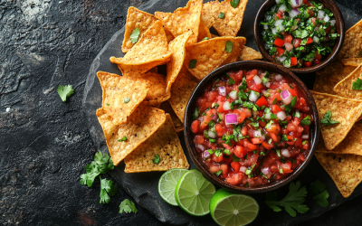 Nachos with Guacamole and Salsa: A Classic Crowd-Pleaser