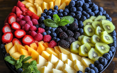🇺🇸 Patriotic Fruit and Cheese Platter: A Festive and Flavorful Celebration