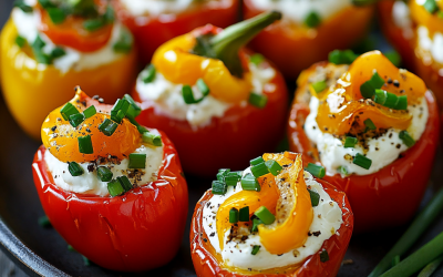Stuffed Mini Peppers with Cream Cheese and Chives