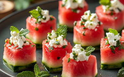 Watermelon Feta Bites with Mint: A Refreshing Summer Delight