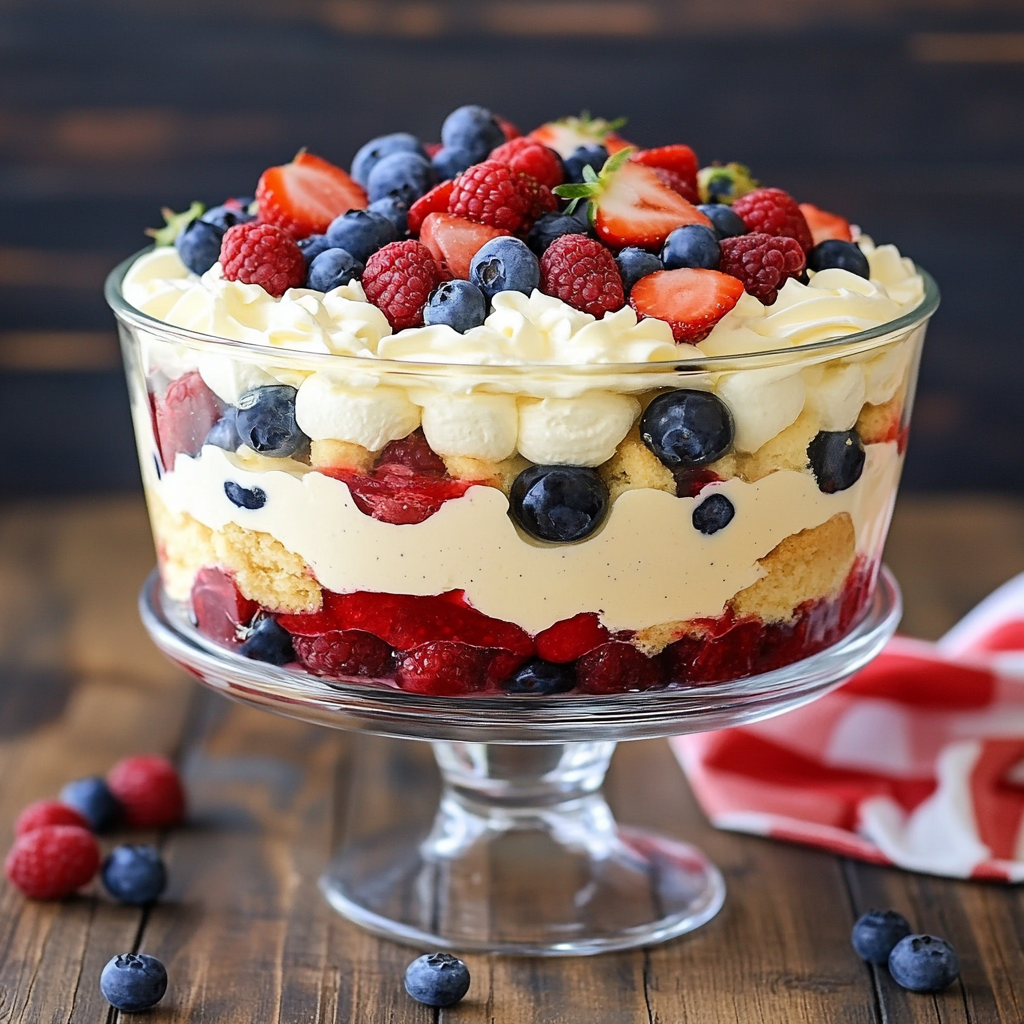 patriotic berry trifle